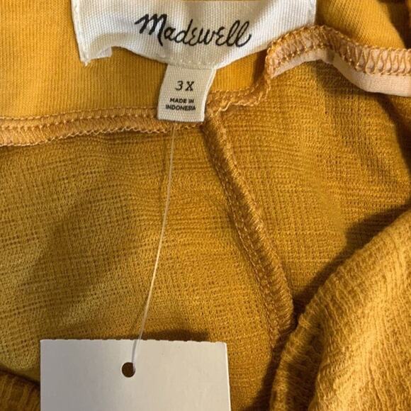 Madewell Dress Women's Plus Size 3XL Button-Front Tank Knee Length Mustard NEW - Picture 8 of 10